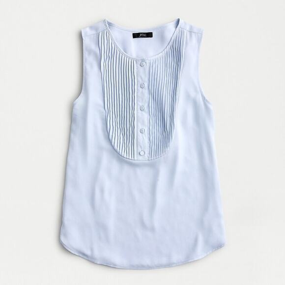 J. Crew Drapey Sleeveless Tuxedo Top Size XXS - Picture 1 of 6